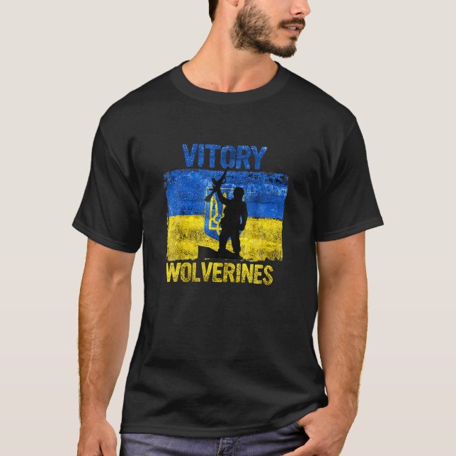 Victory Wolverines Ukraina,Ukraina Wolverines Kärl T Shirt (Framsida)