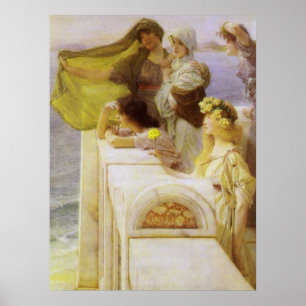 Vid Aphrodite's Cradle av Herr Lawrence Alma Tadem Poster