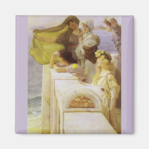 Vid Aphrodites vagga av Sir Lawrence Alma Tadema Magnet
