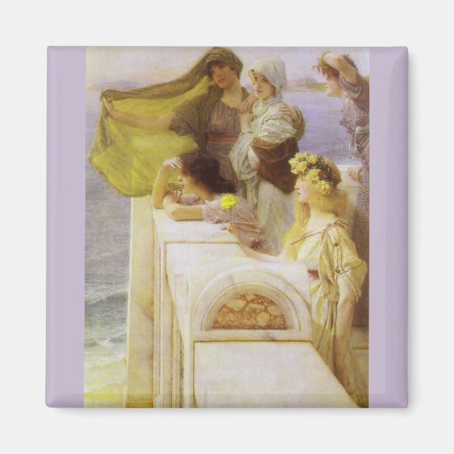 Vid Aphrodites vagga av Sir Lawrence Alma Tadema Magnet (Framsidan)