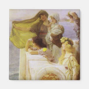 Vid Aphrodites vagga av Sir Lawrence Alma Tadema Magnet