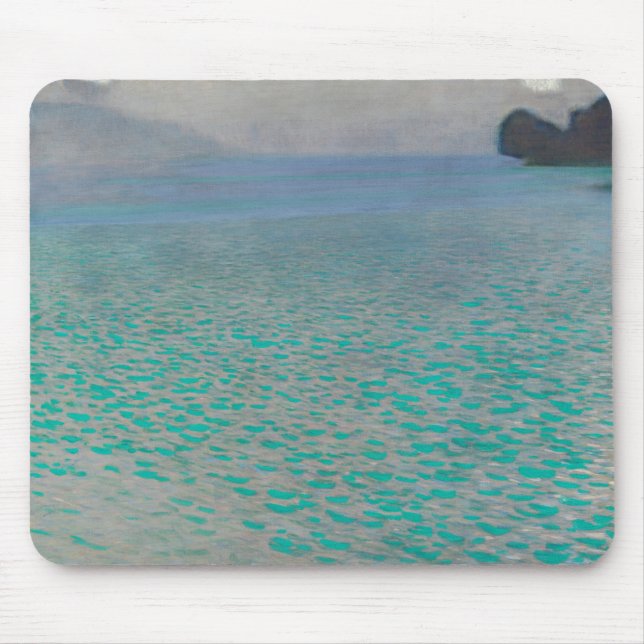 Vid Atter See av Gustav Klimt, Vintage Fine Art Musmatta (Framsidan)