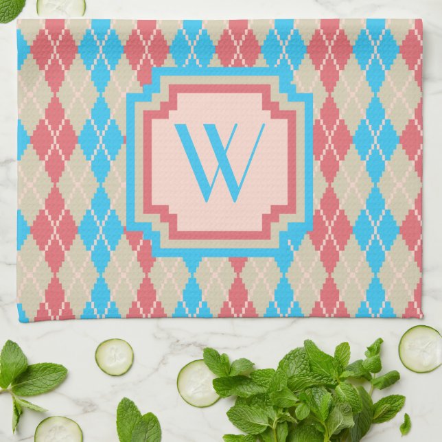 Vid Beach Argyle Kitchen Towel Kökshandduk (Vikta)