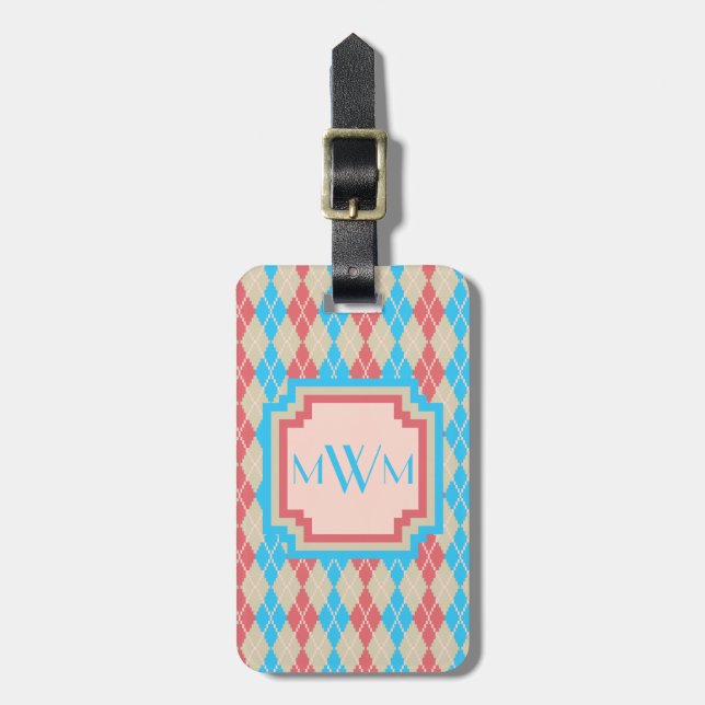 Vid Beach Argyle Luggage Tag Bagagebricka (Vertikal Framsida)