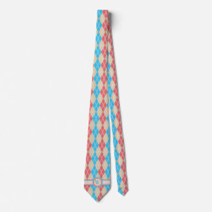 Vid Beach Argyle Manar Neck Tie Slips