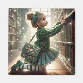 Vid Bibliotek - Grönt Magnet
