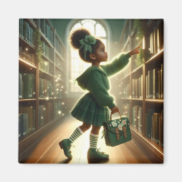 Vid Bibliotek - Grönt Magnet