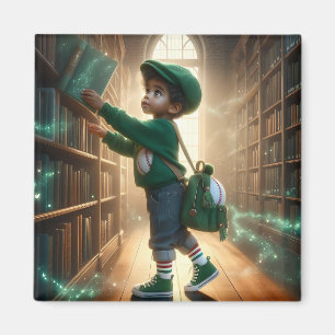 Vid Bibliotek - Grönt Magnet