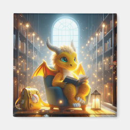 Vid Bibliotek - Gult Dragon Magnet