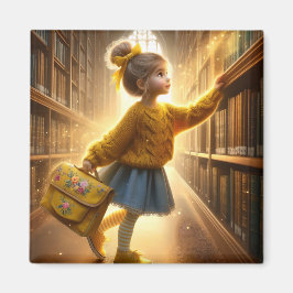 Vid Bibliotek - Gult Magnet