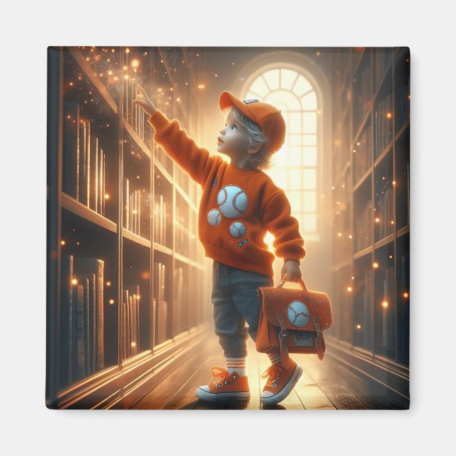 Vid Bibliotek - Orange Magnet (Framsidan)