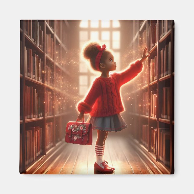 Vid Bibliotek - Röda magnet (Framsidan)