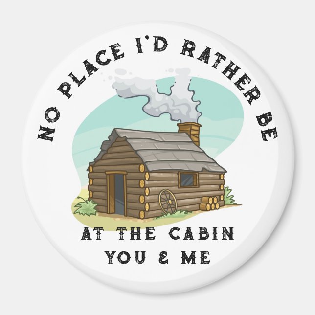 Vid Cabin You & Me Gift / Souvenir Magnet (Framsidan)