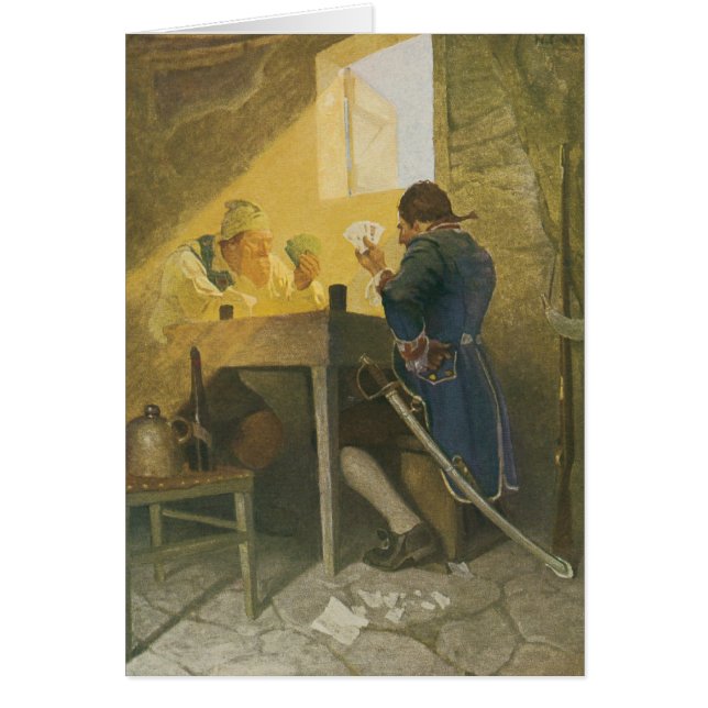 Vid Cards i Clunys bur av NC Wyeth Hälsningskort (Framsidan)
