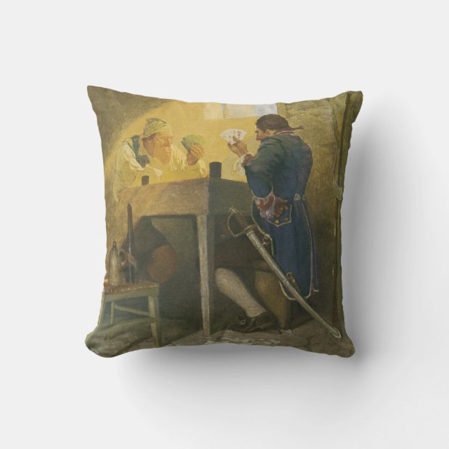 Vid Cards i Clunys bur av NC Wyeth Kudde (Framsida)