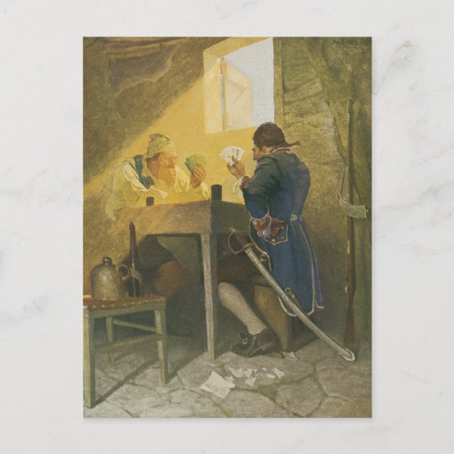 Vid Cards i Clunys bur av NC Wyeth Vykort (Framsida)