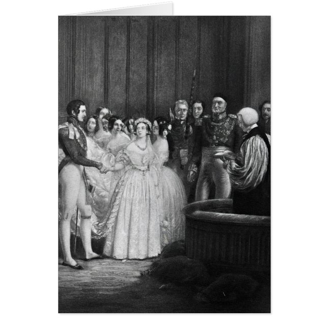 Vid ceremonin i bröllop hälsningskort (Framsidan)