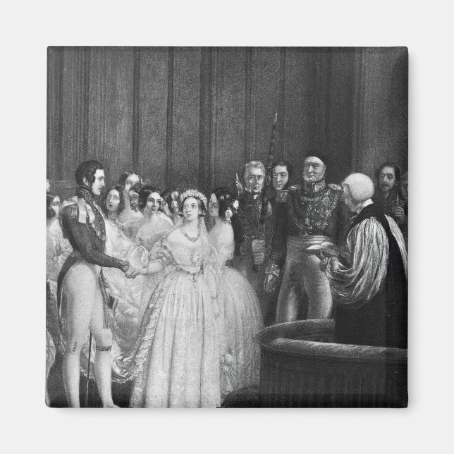 Vid ceremonin i bröllop magnet (Framsidan)