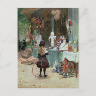 Vid Champs-Elysee Gardens, 1897 (gouache på Vykort