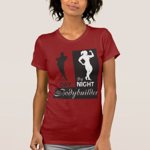 Vid dag vid natt… kroppsbyggare t shirt