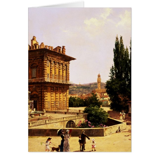 Vid den Pitti slotten Florence Hälsningskort (Framsidan)