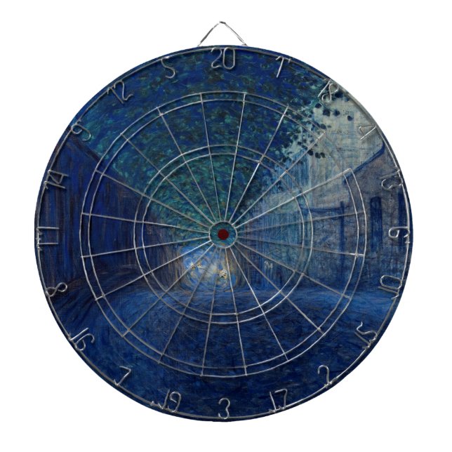 Vid Dusk (Nattlandskap) (kvällsscen) Darttavla (Framsidan)