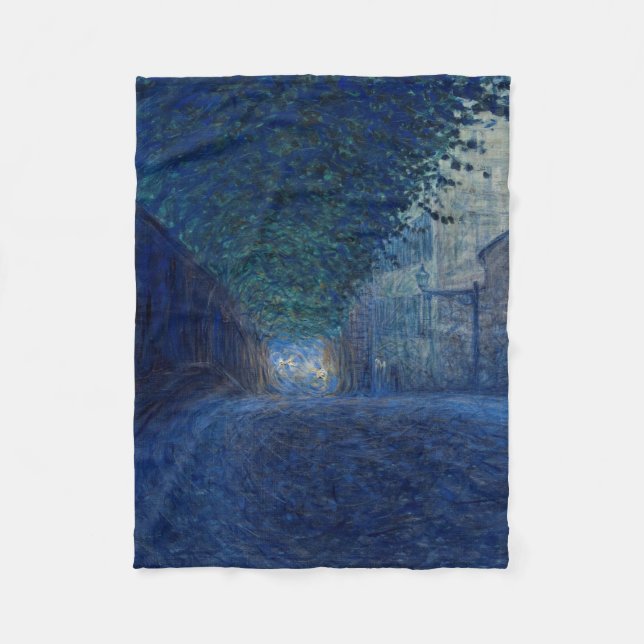 Vid Dusk (Nattlandskap) (kvällsscen) Fleecefilt (Framsidan)