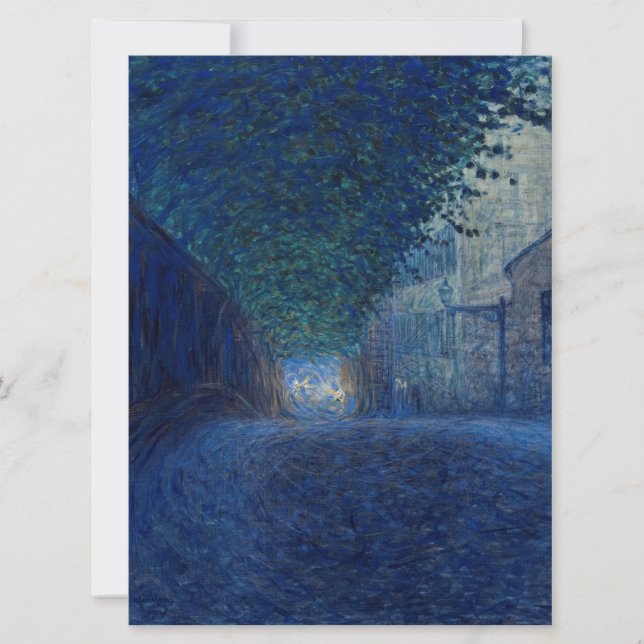 Vid Dusk (Nattlandskap) (kvällsscen) Kort (Framsida)