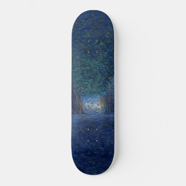 Vid Dusk (Nattlandskap) (kvällsscen) Mini Skateboard Bräda 18,5 Cm (Framsida)