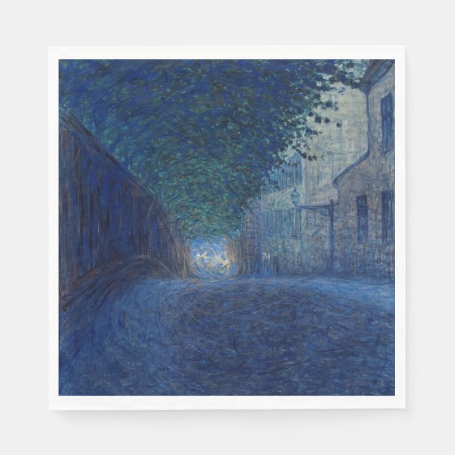 Vid Dusk (Nattlandskap) (kvällsscen) Pappersservett (Framsidan)