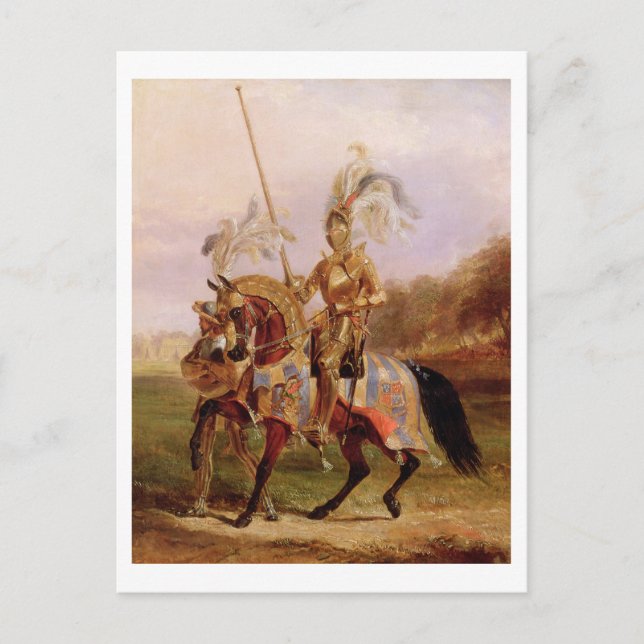 Vid Eglinton, Lord of the Tournament, 1840 (oil on Vykort (Framsida)