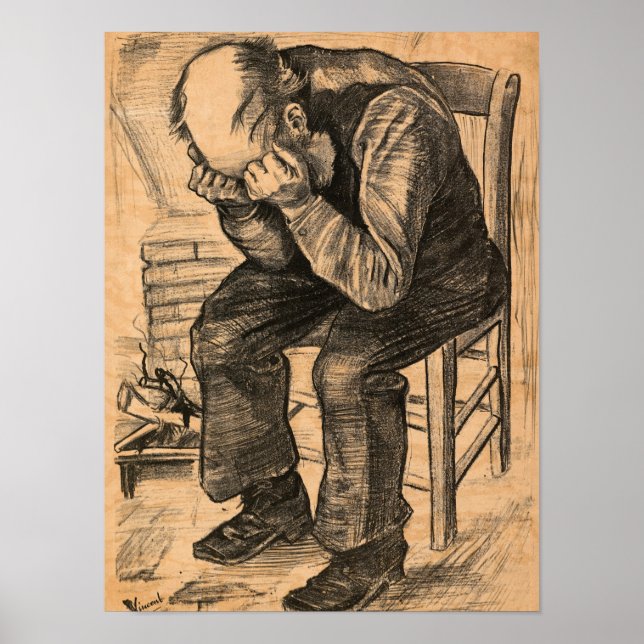 Vid Eternity's Grind, 1882 av Vincent van Gogh Poster (Framsidan)