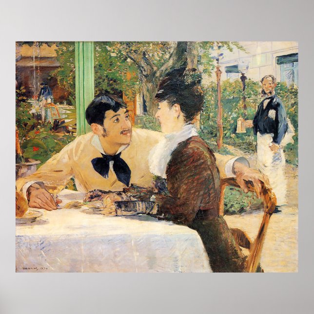 Vid Far Lathuilles Edouard Manet Poster (Framsidan)