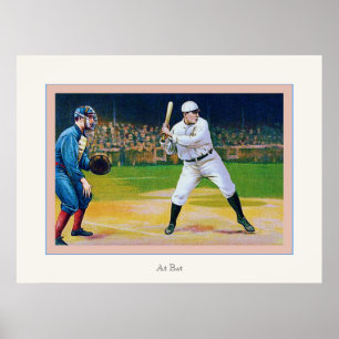 Vid Fladdermus ~ Vintage Baseball Poster