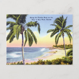 Vid Florida Nycklar vintage Vykort