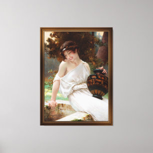 Vid Fontän av Guillaume Seignac Canvastryck