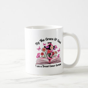 Vid Guds nåd är jag Bröstcancer överlevande Kaffemugg