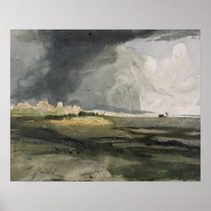 Vid Hailsham, Sussex: A Storm Approaching, 1821 (w Poster