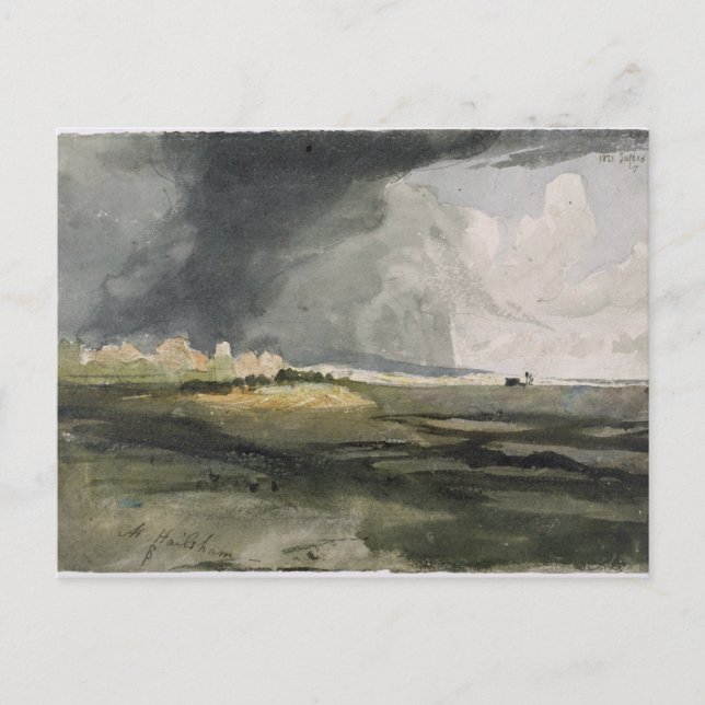 Vid Hailsham, Sussex: A Storm Approaching, 1821 (w Vykort (Framsida)