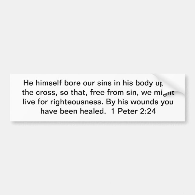 Vid hans sår bildekal (Framsidan)