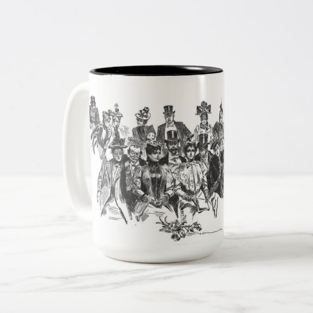 Vid hästshow Två-Tonad mugg (Framsida vänster)