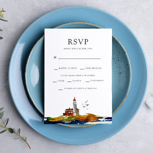 Vid havet RSVP med menyalternativ Inbjudningar