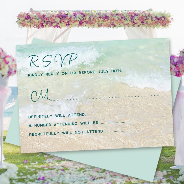 Vid havet RSVP Nummer närvarande Bilaga OSA Kort (Skapare uppladdad)