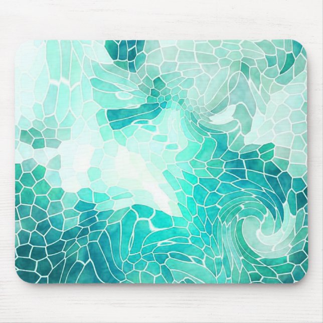Vid havet trycks abstrakt mosaik. musmatta (Framsidan)