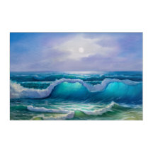 Vid havsmålning Lg. Akrylkonst