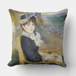 Vid havsstranden, Oljemålning Porträtt, Renoir Kudde