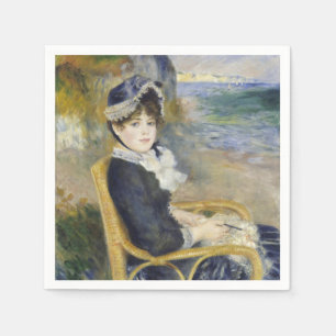 Vid havsstranden, Oljemålning Porträtt, Renoir Pappersservett