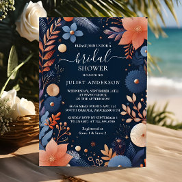 Vid Hydrangea Metallic Pure Navy Blue Möhippa Inbjudningar
