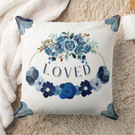 VID INJEKTION AV LOVED Elegant VID Blått Blommigt  Kudde