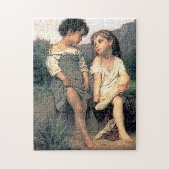 Vid Kant vid Brook, Bouguereau Pussel (Vertikal)